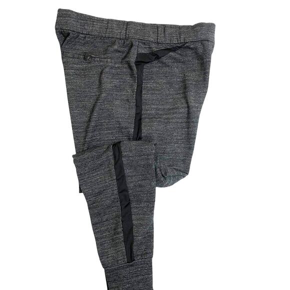 Halston Heritage  Gray Sweatpants Joggers Black Tuxedo Stripe XL - Picture 4 of 6